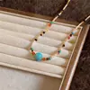 Collar redondo con cuentas de concha de dopamina, moda nicho de alta gama, cadena de clavícula simple, accesorio versátil de lujo ligero para mujer