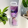 Presente de Dia das Mães Flor de Sabão Pequeno Presente Atacado Caixa de Presente Transparente Buquê de Rosas Lembrança Flor de Sabão Dia dos Namorados