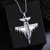 2026 Nuevo Colgante de Avión Collar Cadena de Suéter para Hombre Fighter Personalizado Creativo Transfronterizo Europeo y Americano Colgante al por Mayor