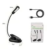Lámpara de Mesa LED Forma de Abanico de Plátano Dormitorio Escritorio Protección Ocular Lámpara de Mesa para Estudiar Luz de Noche Creativa LED Lámpara con Pinza para Libro Lámpara de Lectura