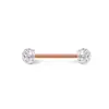 Piercing de lengua de bola con cierre de barra de acero inoxidable transfronterizo más vendido Shambhala, piercing de pezón, aro para ombligo, aro de lengua de bola redonda brillante incrustado de diamantes, aro para ombligo
