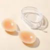 Artículo Popular Transfronterizo: Almohadillas de Silicona para Senos de Tono de Piel Claro, Sujetador Invisible sin Costuras Push-Up y Levanta-Busto, Protectores de Pezón Finos Antideslizantes y Anti-Exposición