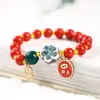 Joias de Cerâmica Pulseira Pequena e Fresca Ajustável Presente para Estudante Menina Fornecimento de Barraca Novo Estilo Étnico Estilo Antigo
