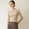 Nuevo Suéter 100% Cachemir Puro para Mujer Otoño/Invierno 2026, Suéter de Punto Pulóver Ajustado de Cuello Redondo, Camiseta Básica de Manga Larga