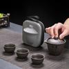 Juego de Té de Viaje de Arcilla Púrpura para Hogar, Oficina, Viaje, Coche, Exterior, Tazas y Tetera de Té Kung Fu, Regalo de Negocios