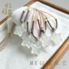 Colgante de estrella de ágata blanco natural, lujo ligero y exquisito, colgante de calcedonia y jadeíta, accesorios para collar DIY hechos a mano al por mayor