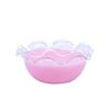 Vaso desechable de plástico con encaje para postre, copa creativa transparente para mousse, tazón para helado, copa de salvado de madera, vaso de plástico para helado sin tapa