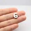8mm 10mm Liga Diamantada Esculpido Liso Contorno Contas Digitais Placa de Estacionamento Temporário Coleira de Animal de Estimação Pulseira Acessórios