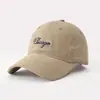 Novos Chapéus de Primavera e Verão, Bonés de Beisebol Bordados com Letras de Alta Qualidade para Mulheres, Chapéus Simples de Algodão de Cor Sólida para Proteção Solar