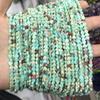 Cuentas de piedra natural de 4 mm en forma de corazón de melocotón, venta al por mayor, con detalles en oro verde moteado, joyería artesanal, productos semiacabados con cuentas.