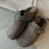 Nuevos Zapatos Birkenstock de Terciopelo Cálido para Otoño e Invierno para Mujer 2025 Calzado Casual para Exteriores Medias de Terciopelo Pantuflas Birkenstock Peludas