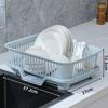 Escurridor de Platos Cocina Almacenamiento de Cubiertos Escurridor de Platos Escurridor de Agua Encimera del Hogar Filtro para Tazones y Palillos Lugar para Poner Agua Cesta Escurridora para Tazones