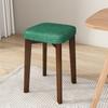 Banco Nórdico Pequeño Silla de Tela Tecnológica para el Hogar Almacenamiento para Sala de Estar Apilable Sencillo Madera Maciza Taburete Cuadrado para Vestidor