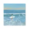 Pintura Decorativa Minimalista Paisaje Marino Azul Curativo Estilo Nórdico Hotel Alojamiento en Casa Sala de Estar Dormitorio Entrada Arte de Pared Estilo Ins