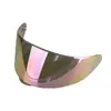 Casco de Motocicleta Negro con Lente Grande Color Té Negro con Recubrimiento Plateado, Accesorios Coloridos para Motocicleta para Montar, Unisex, Visión Nocturna, Transmite Luz