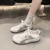 Zapatillas deportivas amarillas de mujer estilo racing, nuevo modelo otoño 2026, versátiles y populares, zapatillas retro ligeras de suela blanda