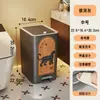 Cubo de basura doméstico de gran capacidad con tapa para baño, inodoro, sala de estar, cocina, dormitorio; cubo de basura de pedal
