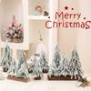Mini árbol de Navidad de cedro de lino navideño, decoración para árbol de Navidad, suministros para decoración de interiores de restaurantes y bares.