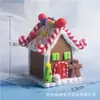 Conjunto de Decoração para Árvore de Natal Pingente Cabana de Natal com Corda Decoração de Casa de Pão de Gengibre Pingente Fofo de Natal Transfronteiriço