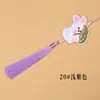 Pingente Borla Coelho de Jade Bordado Novo Estilo Nacional Chinês Estilo Antigo Ornamento de Lapela Hanfu Qipao Pingente de Bolsa Souvenir