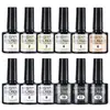 Esmalte en Gel en Tonos Nude, Kit de Arte para Uñas con Esmalte en Gel Negro y Blanco, Esmalte en Gel Beige, Exclusivamente para Ventas Transfronterizas