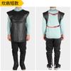 Ropa Protectora de Cuero de Vaca Resistente al Desgaste, Aislante al Calor, Anti-Quemaduras y de Alta Temperatura para Soldador, Delantal de Soldador con Vestimenta Inversa, Ropa de Trabajo para Soldadura por Arco de Argón