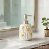 Flores Criativas Pintadas à Mão Mais Vendidas da Amazon Cerâmica de Luxo Acessível Frasco Vazio para Sabonete Líquido de Banheiro Shampoo Gel de Banho