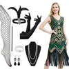S-4XL Nuevo Conjunto de Producto Retro Europeo y Americano Estilo Años 1920 Fiesta Gatsby Vestido de Noche Vestido con Lentejuelas Perlas y Flecos
