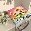 Funda de Mesa de Noche Floral Tridimensional para el Hogar, Funda para Lavadora, Paño de Cubierta Antideslizante Absorbente de Agua de Tierra de Diatomeas, Tapete a Prueba de Polvo