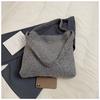 Bolso Tote de Lana de Alta Gama para Nicho 2026 para el Trabajo y los Viajes Diarios, Bolso de Hombro de Moda Tendencia Estilo Coreano de Gran Capacidad