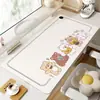 Alfombrilla de ratón calefactable, diseño lindo de dibujos animados, perfecta para el invierno, ideal para estaciones de trabajo de niñas, mantiene tu escritorio caliente y es un gran calentador de manos calefactable extragrande para la oficina