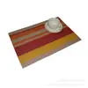 Square Teslin placemat PVC placemat listrado americano ocidental placemat isolamento bowl tapete de mesa tapete montanha-russa em stock