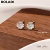 Pendientes de Plata de Ley S999 para Mujer, Pendientes Pequeños Frescos de Margaritas para Perforación de Oreja, Joyería Pequeña de Flores, Pendientes Simples de Plata Pura, Lujo Accesible