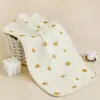 Toalla pequeña para bebé al por mayor seis capas toalla para niños algodón gasa impresa toalla facial toalla para eructos gancho plisada toalla para niños