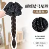 Trenzas Postizas para Mujer, Cola de Caballo Baja Sintética con Clip y Lazo de Encaje, Cola de Caballo Larga Trenzada, Cola de Caballo Trenzada Estilo Coreano