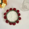 Porta-copos com Buquê de Flores de Crochê Feito à Mão Transfronteiriço