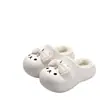 Chinelos infantis tudo incluído e quentes, chinelos de algodão para bebê de inverno, capa de calcanhar impermeável, sapatos de pelúcia e algodão para meninas e meninos com fleece adicionado