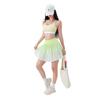 Sujetador Deportivo Cruzado de Color Contrastante para Mujer, Ropa de Exterior de Verano, Sujetador de Running a Prueba de Impactos de Alta Intensidad con Tirantes Finos y Almohadillas en el Pecho
