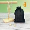 Bolsas de Linho Coloridas com Cordão para Atacado com Logo Impresso, Bolsas de Armazenamento com Cordão, Bolsas para Joias, Bolsas de Maquiagem