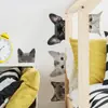Sondagem Transfronteiriça Pequeno Animal Gato e Cachorro Adesivos de Parede Quarto Sala de Estar Entrada Parede de Fundo PVC Autoadesivo Removível