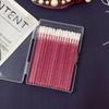 Brocha de labios de flocado suave de comercio exterior, cosmética desechable en caja, varilla de cristal sólido, brocha cosmética multifuncional portátil