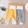 Pantalones de Pana para Bebé Niños Plus Terciopelo Engrosados Cintura Alta Otoño Invierno Pantalones Protección Barriga Bebé Conveniente Broches en la Entrepierna Pantalones para Rollitos