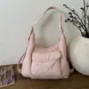 Bolso de Hombro de Tela Grande de Capacidad Simple, Estilo Japonés, Literario y Artístico, para Mujer, Bolso de Mano Casual con Múltiples Bolsillos, Bolso de Mamá, Bolso Tote