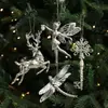 Pendente de Plástico Prateado de Formato Especial Transfronteiriço Galvanizado Brilhante Acessórios de Pingente de Árvore de Natal Decorações de Natal