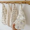 Toalla Pequeña de Algodón Puro Clase A Estilo Fresco Gasa Arrugada Floral Grado Bebé Toalla Cuadrada Toalla Facial para Recién Nacido Toalla de Baño