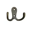 Colgador Doble para Abrigos y Sombreros, Percha Pequeña Estilo Antiguo, Colgador de Pared para Cocina, Colgador de Puerta de Baño para Ropa