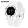 Relógio Eletrônico Luminoso à Prova d'Água de Movimento Único Ultra-Fino Sanda Relógio de Moda Jovem Masculino e Feminino Dropshipping