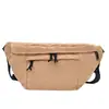 Mochila de Grande Capacidade Bolsa Transversal para Mulheres, Estilo Japonês Ins Moda Tendência Bolsa de Cintura, Bolsa de Rua Simples Cor Sólida Estilo Hong Kong