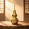 Cabaça de cobre puro ornamentos oca tampa aberta fofoca cabaça de latão pingente grande e pequeno escritório decoração da sala de estar