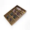 Bandeja de Accesorios para Joyería de Madera Aceitada Plato de Almacenamiento con Decoración de Joyería para Juego Cultural con Cuentas Plato Rejillado para Colocar Piezas Plato Vacío Plato de Cuentas de Buda